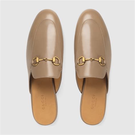 gucci princetown mules brown|Women's Princetown slipper in light brown suede .